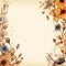 Bronze Meadow Flowers Vintage Floral Background