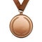 Bronze medal with ribbon, blank medal