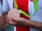 Bronze medalist Rafal Majka of Poland holds Olympic bronze medal after men Cycling Road medal ceremony of the Rio 2016 Olympics