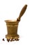 Bronze mortar with pestle