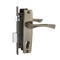 Bronze mortise lock complete with a handle on a bar without a cylinder