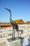 A bronze owned crane statue in Forbidden City