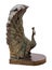 Bronze Peacock Bookend Isolated