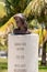 Bronze portrait of Barbara Baer Capitman Miami Beach Lummus Park memorial