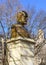 Bronze portrait bust of Italian patriot Giuseppe Mazzini located in Central Park, New York City