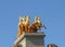 Bronze quadriga Aurora in the park Citadel. Barcelona.