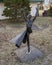 Bronze sculpture of a ballerina outside the Crucible Foundry & Art Gallery in Norman, Oklahoma.