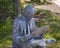 Bronze sculpture of a business man at the Municipal Building in Stillwater, Oklahoma.