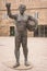 Bronze sculpture honoring Bacchus, in the Ramon Cabanillas square in Cambados, Pontevedra, Galica, Spain