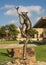 Bronze sculpture titled `Honey and Nuts` by David Nelson in downtown Arlington, Texas.