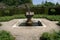 Bronze sculptured fountain at Hever Castle Garden in England