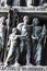 Bronze sculptures on the door of Milan`s Cathedral Italy