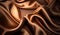 Bronze silk fabric background texture. Luxury satin cloth 3d rendering. Generative Ai