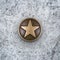 Bronze star on cement background