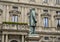 Bronze statue of Alessandro Manzoni in Milan, Italy.