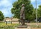Bronze statue of Benito Juarez in the Benito Juarez Parque de Heroes, a Dallas City Park in Dallas, Texas