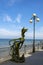 Bronze statue on the boardwalk of the resort town of Svetlogorsk