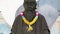 Bronze statue of Buddhist near Big Golden Buddha temple in Pattaya, Thailand