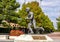 Bronze statue of Doak Walker on Doak Walker Plaza, Southern Methodist University, Dallas, Texas