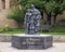 Bronze statue featuring St. Vincent de Paul at the St. Vincent de Paul Catholic Church in Arlington, Texas