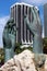 Bronze statue of hands,depicting the loss of Cuban lives trying to make it to America,Miami,Florida,Summertime,2013