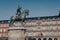 Bronze statue of King Philip III at the center of Plaza Mayor, Madrid, Spain