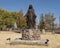 Bronze Statue of Mary along State Highway 17 in Balmorhea, Texas.