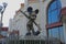 Bronze statue of Mickey Mouse in Disneyland, Paris