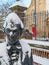 Bronze statue of Robert Fergusson, 1750-1774 on royal mile. Highly influential Scottish poet, especially through his impact on