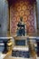 Bronze statue of Saint Peter attributed to Arnolfo di Cambio. Interior of Saint Peter`s Basilica in Vatican