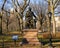 Bronze statue of Scottish national poet Robert Burns by John Steell in Central Park, New York