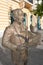 Bronze statue of the Serbian poet Veljko Petrovic holding a book from which a bird hatches