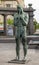 A bronze statue of the soldier with two-hand sword in front of the War Memorial at Spain square, Santa Cruz de Tenerife, Canary