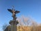 Bronze Statue under Blue Sky in Italian Architectural Area of Tianjin City