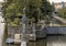 Bronze statues of naked women on a stone column, Vlatava River near Lesser Town side Legion Bridge, Prague