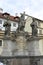 Bronze Statues in Wallenstein Palace courtyard from Prague in Czech Republic