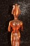 Bronze statuette of the Egyptian Tutankhamun. Figure of the Pharaoh