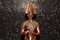 Bronze statuette of the Egyptian Tutankhamun. Figure of the Pharaoh