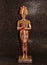 Bronze statuette of the Egyptian Tutankhamun. Figure of the Pharaoh