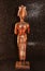 Bronze statuette of the Egyptian Tutankhamun. Figure of the Pharaoh