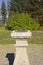 Bronze sundial and pedestal