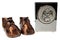 Bronzed Baby Shoes and Baby Urn