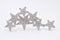 Brooch stars brooch in the form of pins on a white background