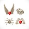 Brooches and buckles decorating for the holiday Halloween