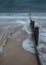 Brooding, stormy sky over Blyth Beach.