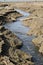 Brook on drying dam