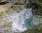 The brook in the picturesque gorge Taroko National Park with limestone shores