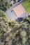 Brookfield countryside rural village aerial view from above in Renfrewshire Scotland