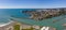 Brookings Oregon coastline with blue green ocean water