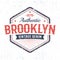 Brooklyn authentic vintage emblem in American classic style